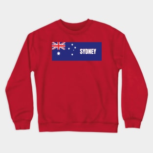 Sydney City in Australian Flag Crewneck Sweatshirt